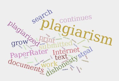 Plagiarism Check Word Cloud