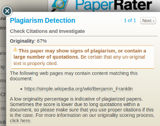 Plagiarism checker